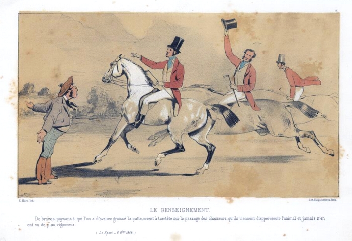 A. Duruy - Dessin humoristique sur le Pau Hunt - 1862 - Archives de l'équipage (2)